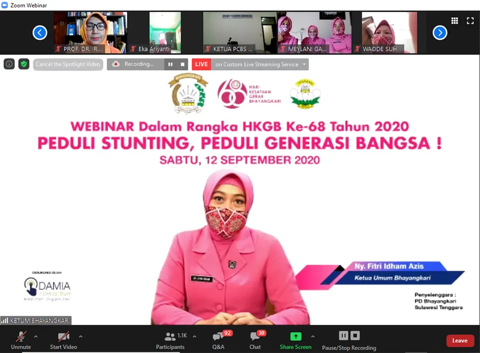 NATIONAL WEBINAR BHAYANGKARI PD SULTRA: VAKSIN COVID-19: USAHA DAN HARAPAN